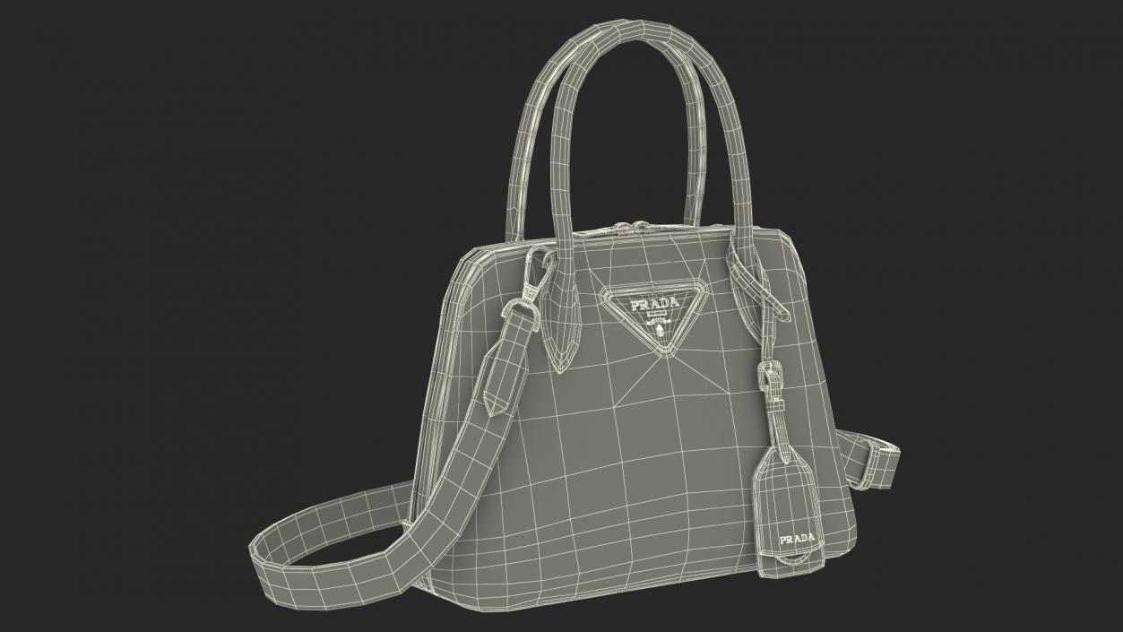 3D Leather White Bag Prada Promenade model