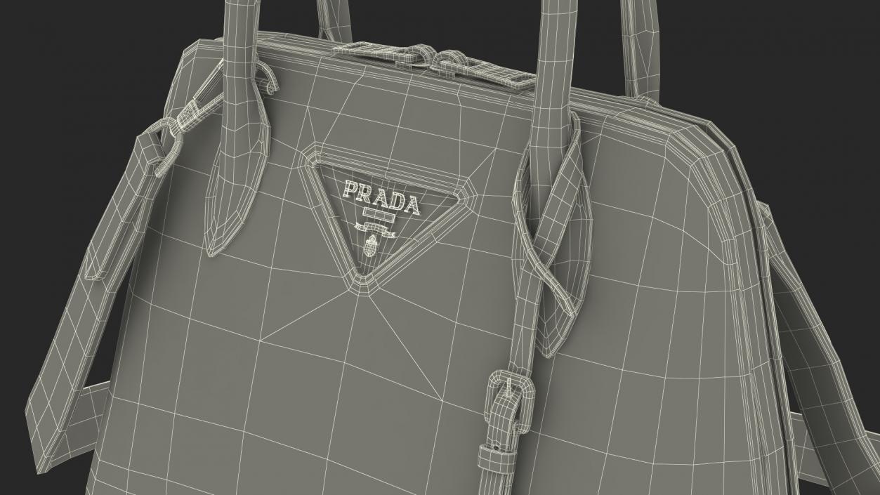 3D Leather White Bag Prada Promenade model