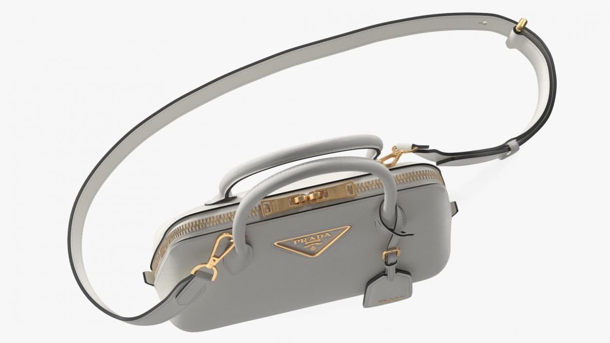 3D Leather White Bag Prada Promenade model