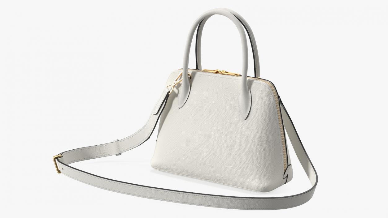 3D Leather White Bag Prada Promenade model