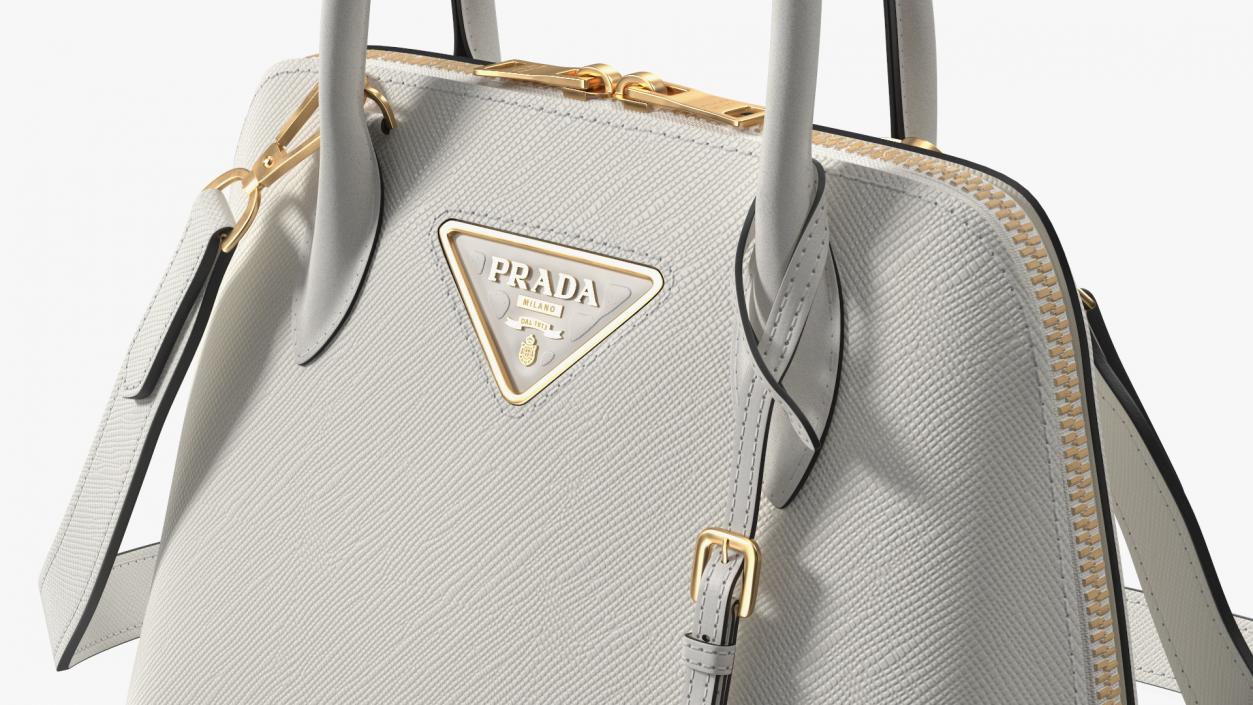 3D Leather White Bag Prada Promenade model