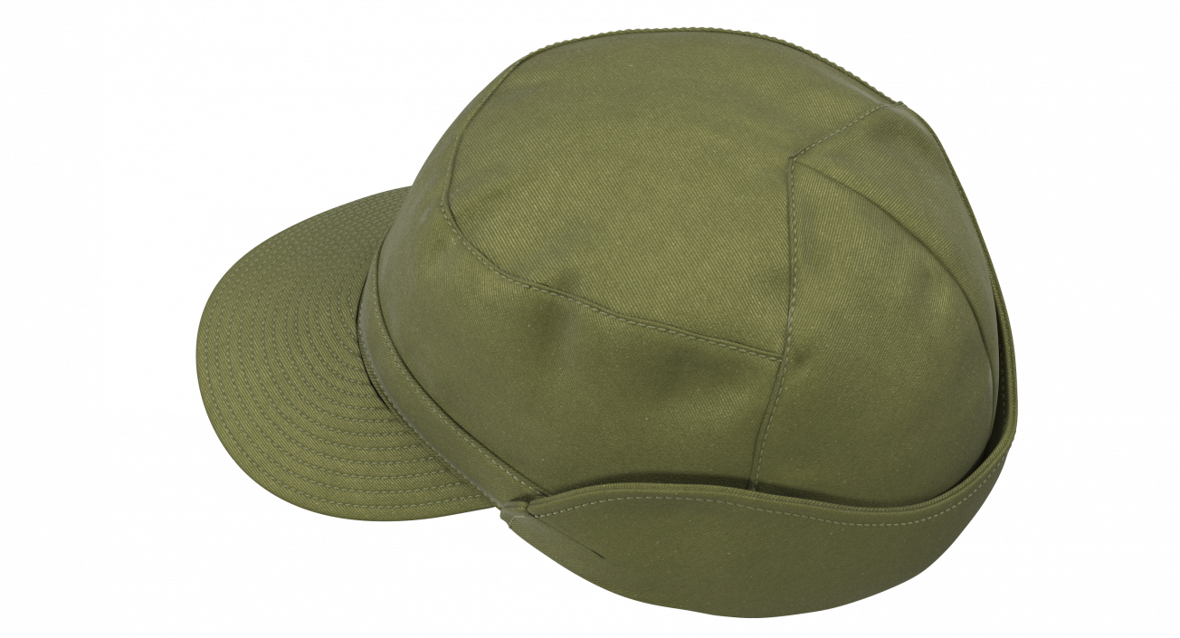 Military Green Field Cap 3D model