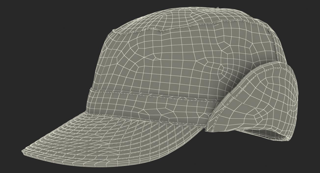 Military Green Field Cap 3D model