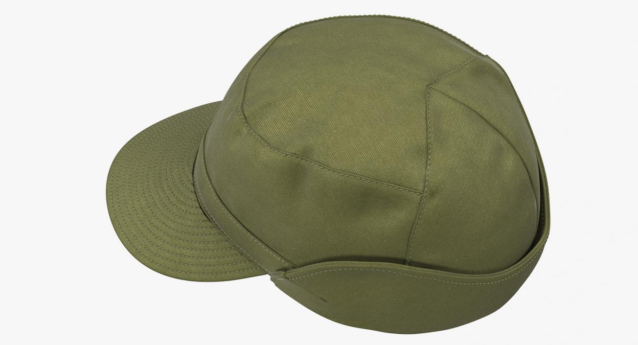 Military Green Field Cap 3D model