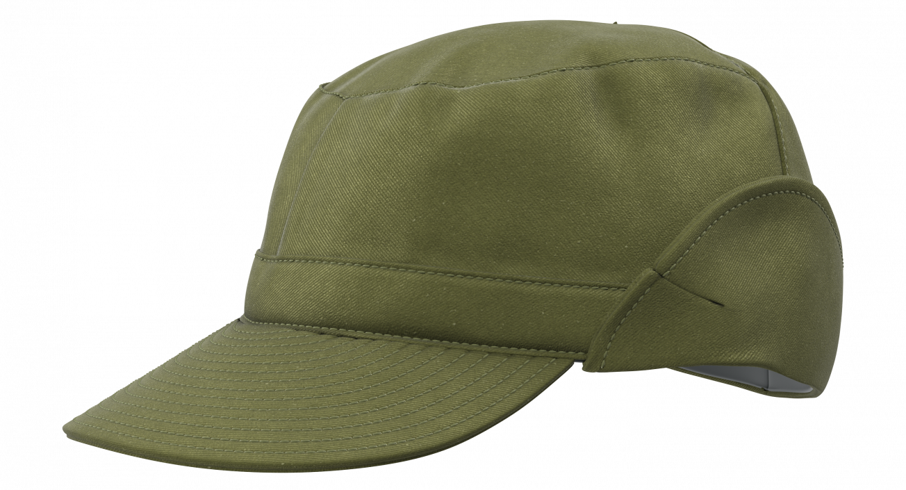 Military Green Field Cap 3D model