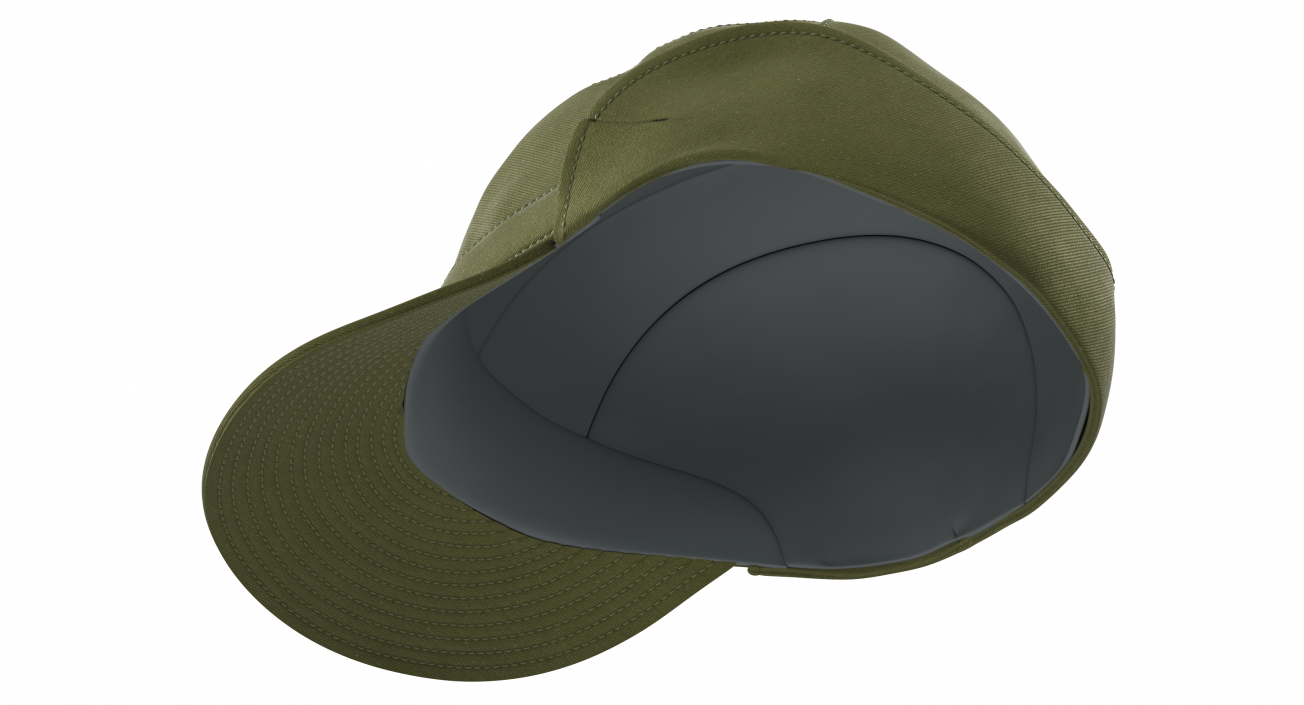 Military Green Field Cap 3D model