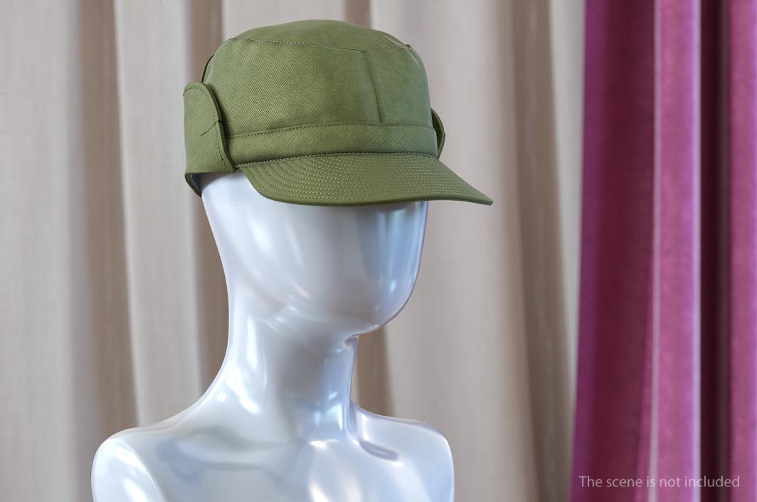 Military Green Field Cap 3D model