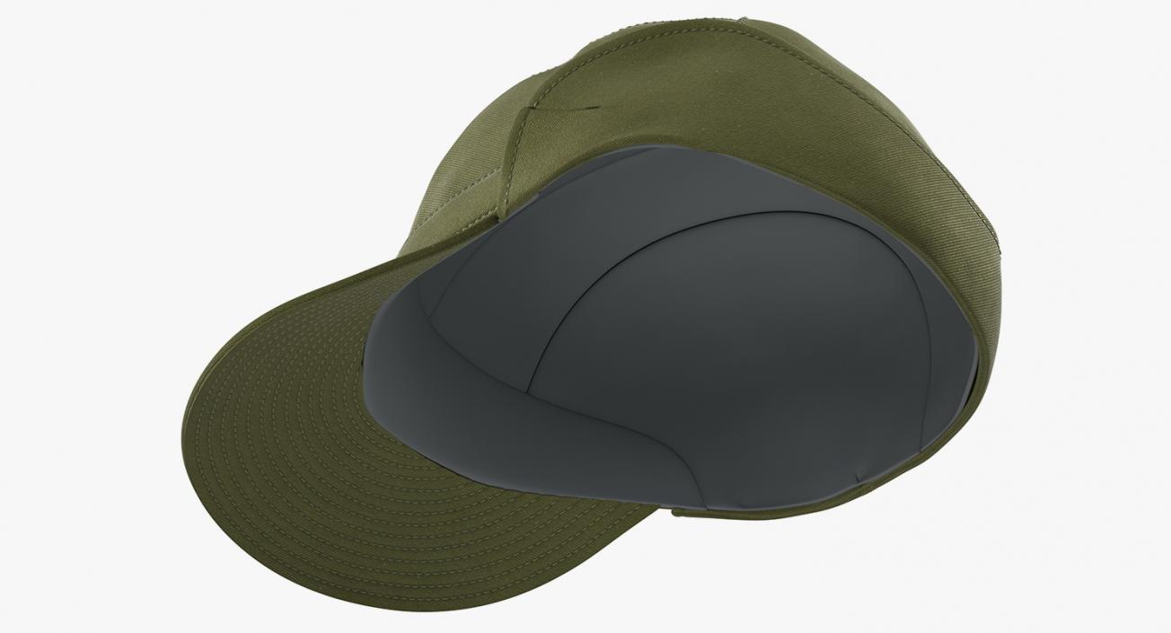 Military Green Field Cap 3D model