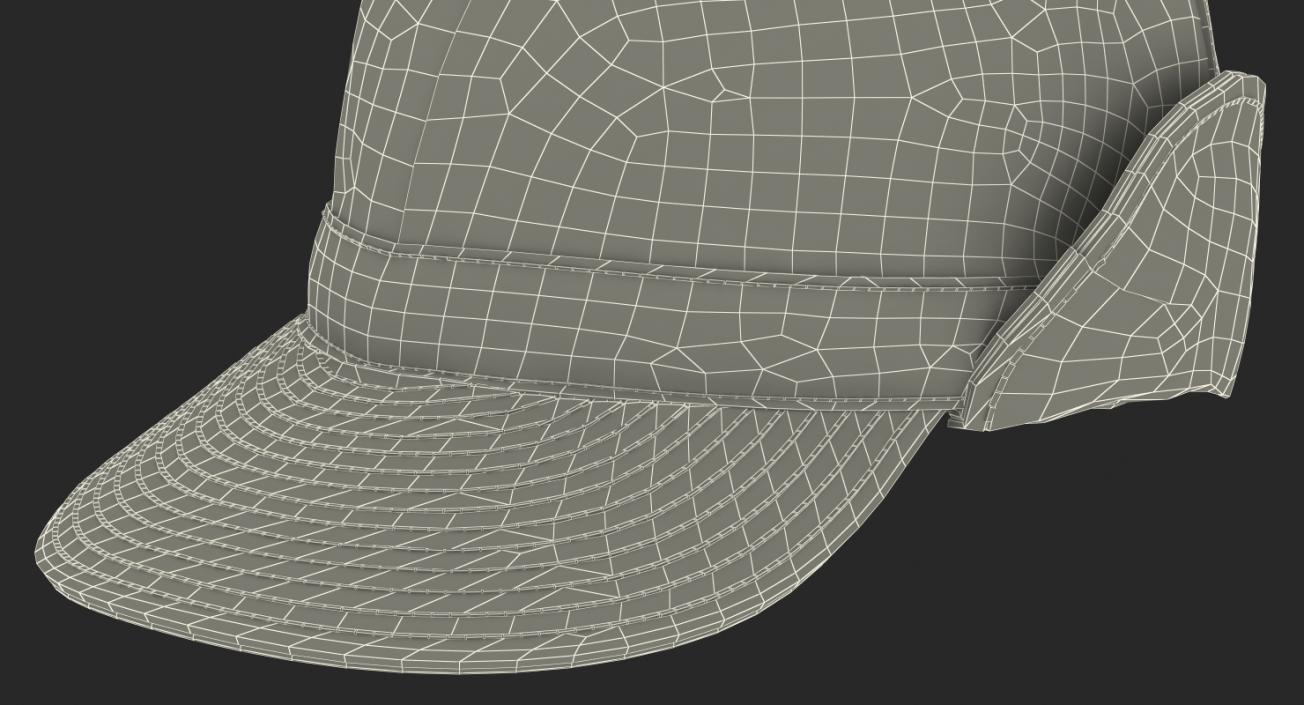 Military Green Field Cap 3D model