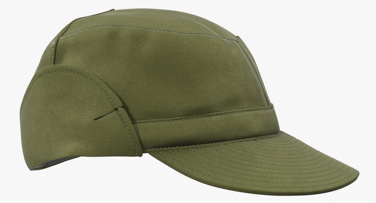 Military Green Field Cap 3D model