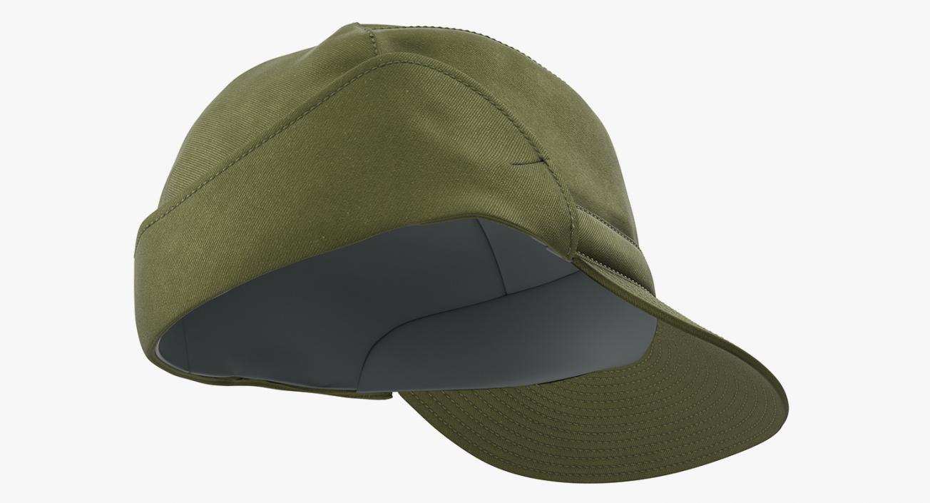 Military Green Field Cap 3D model