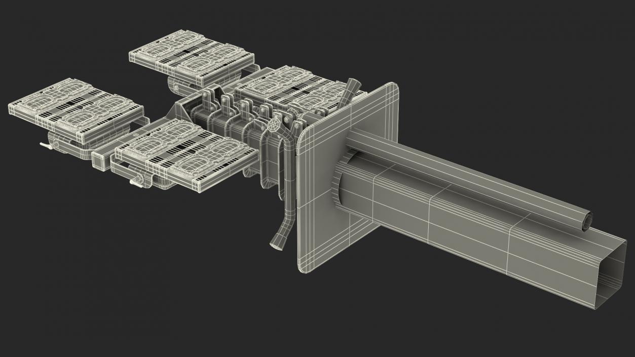 Portable Lighting Mast Rigged 3D model