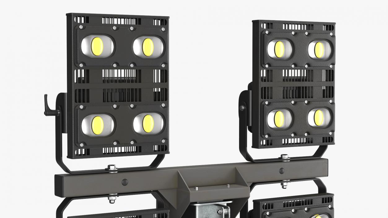 Portable Lighting Mast Rigged 3D model