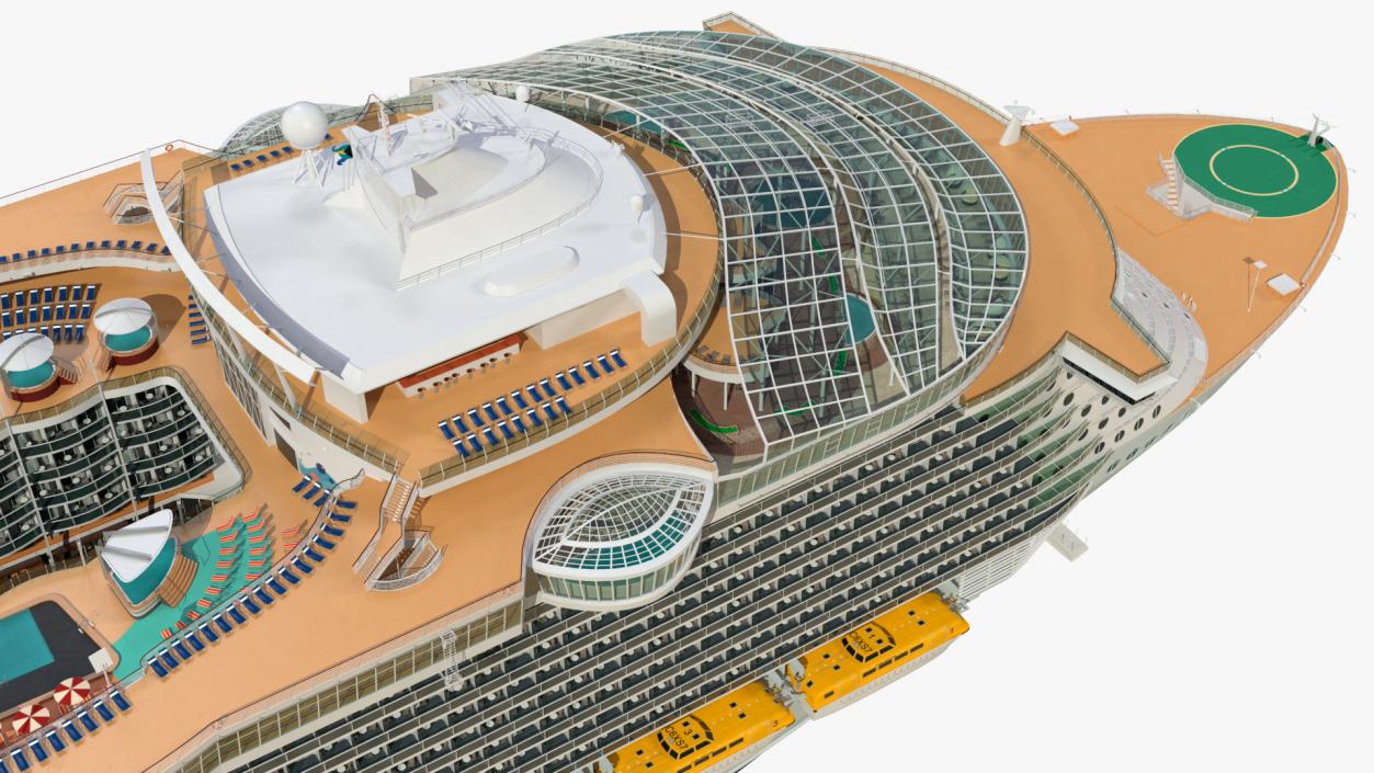 3D Oasis Class Cruise Ship Harmony of The Seas model