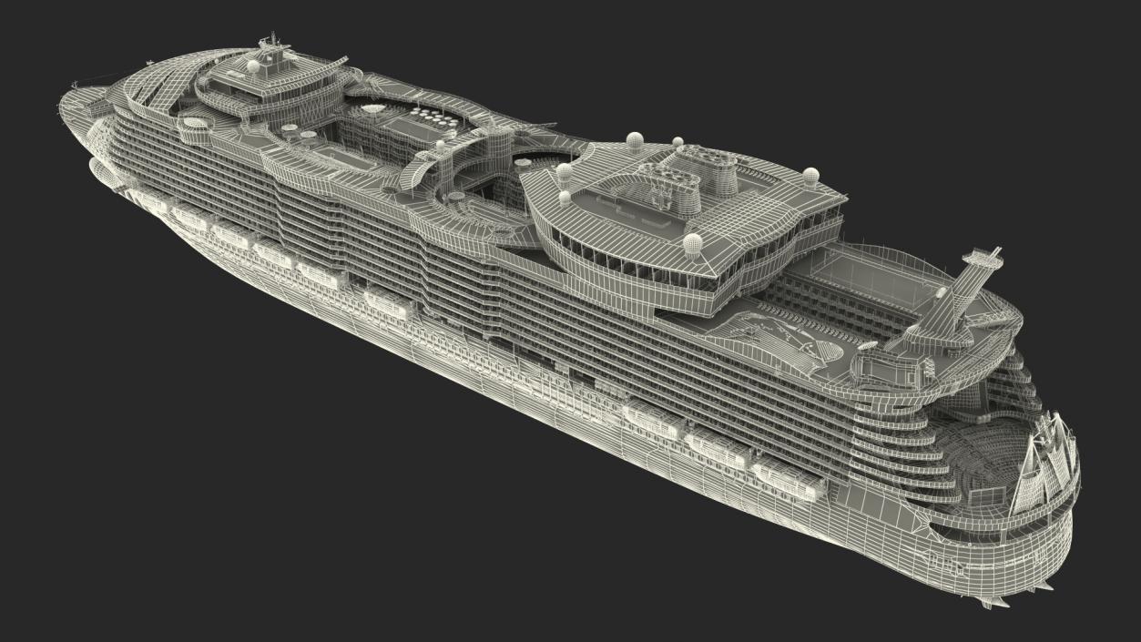 3D Oasis Class Cruise Ship Harmony of The Seas model