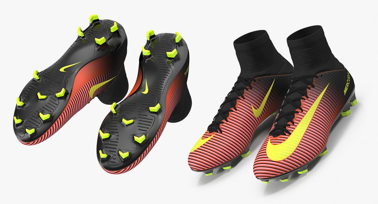 Soccer Cleats Nike Mercurial Veloce Red 3D model