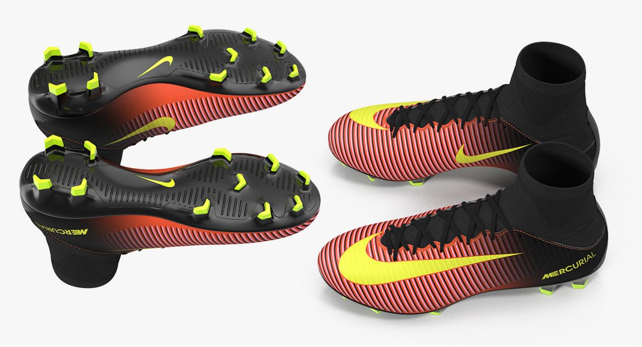 Soccer Cleats Nike Mercurial Veloce Red 3D model