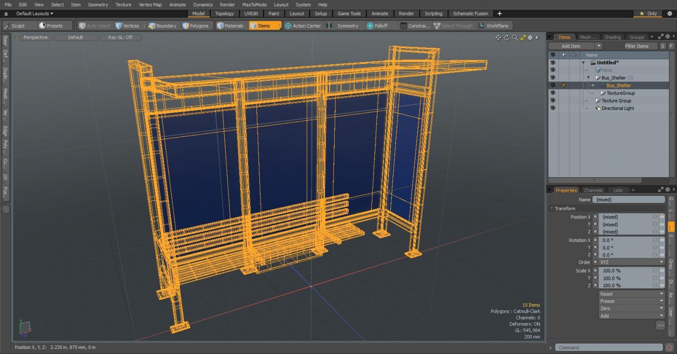 3D Bus Shelter