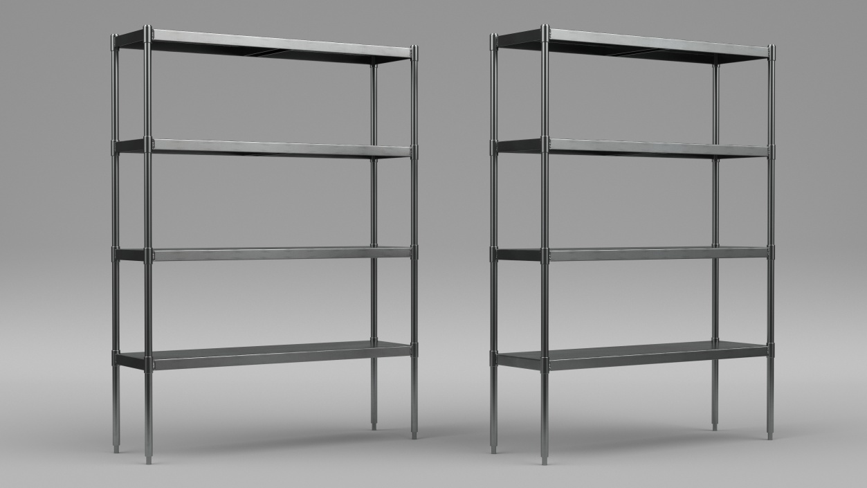 3D model Industrial Metal Shelving Unit