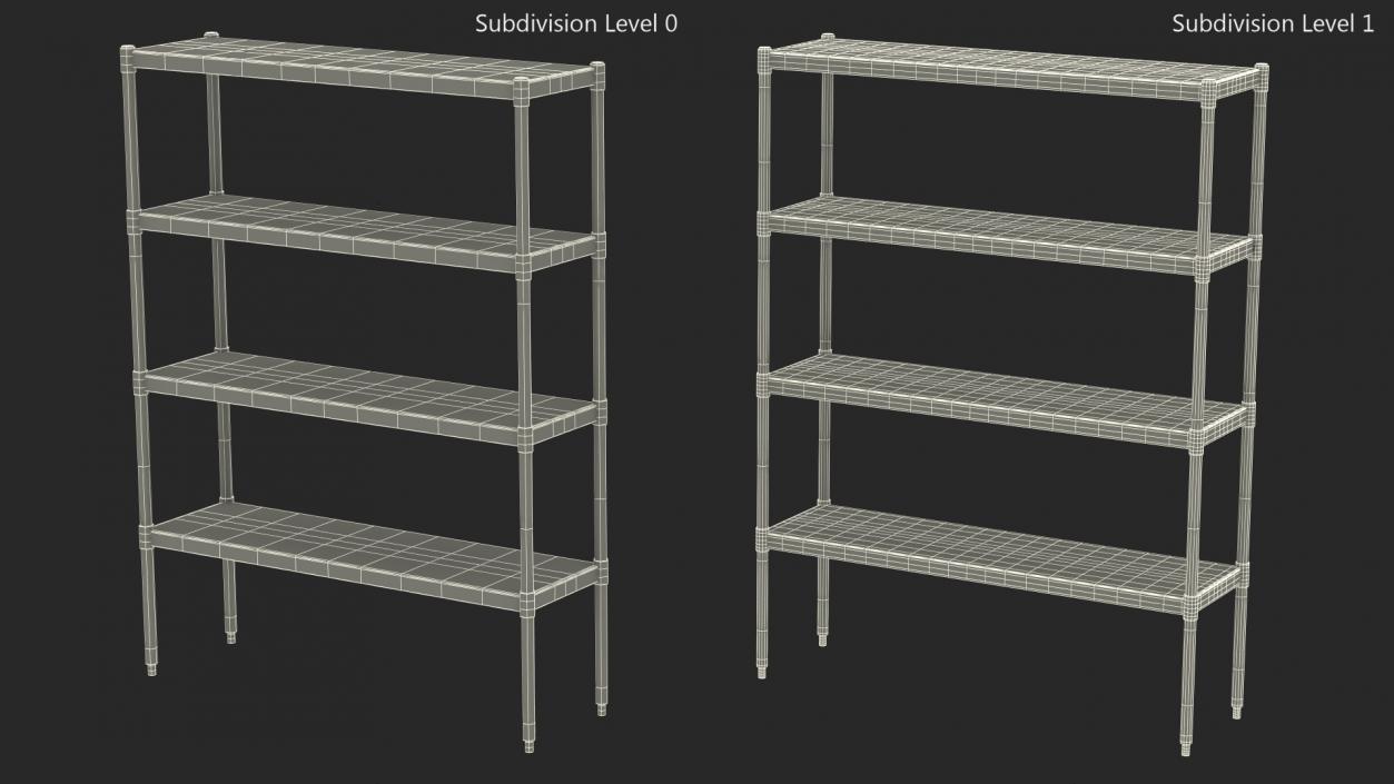 3D model Industrial Metal Shelving Unit