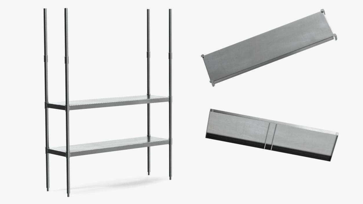 3D model Industrial Metal Shelving Unit