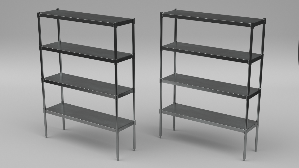 3D model Industrial Metal Shelving Unit