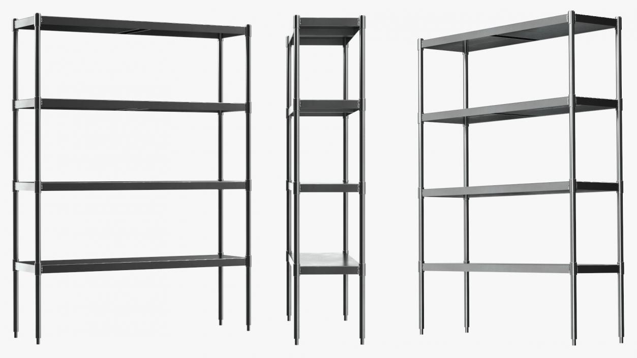 3D model Industrial Metal Shelving Unit