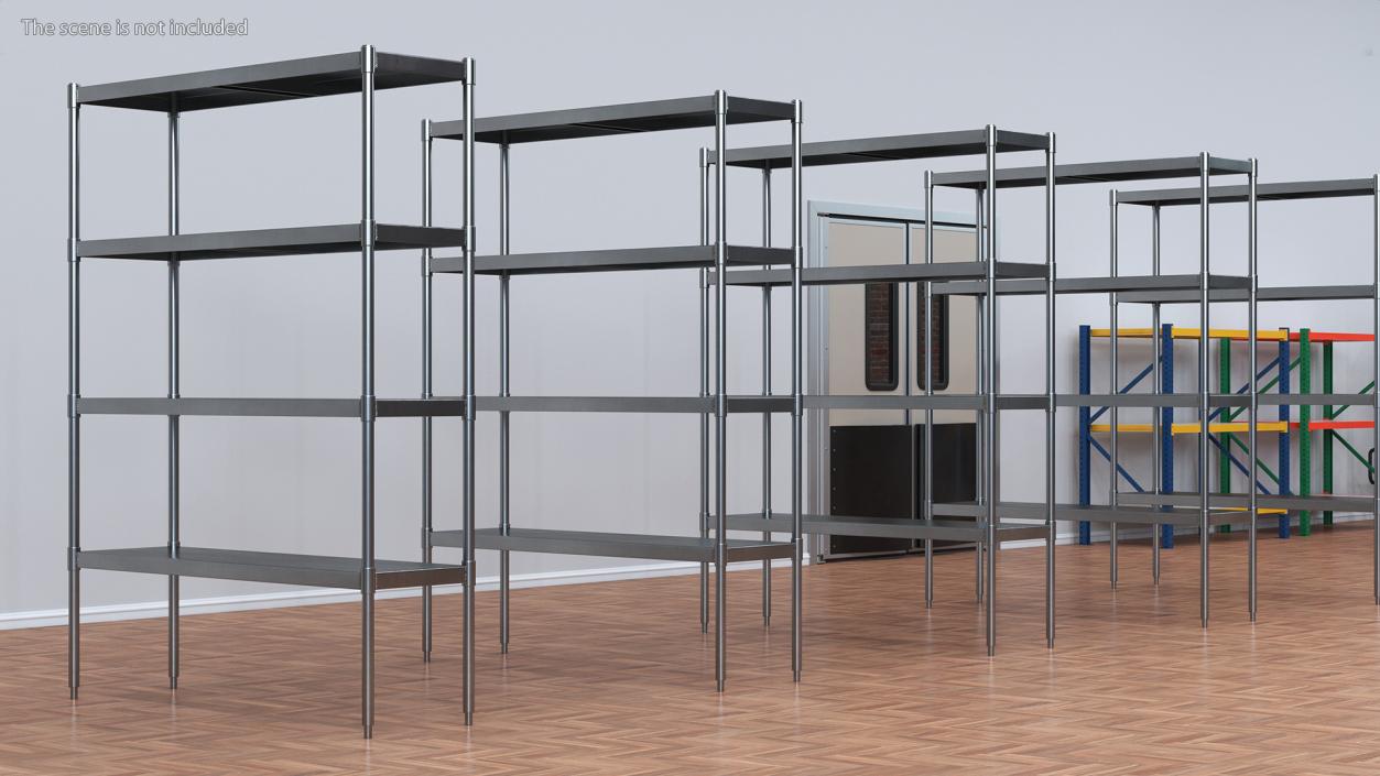 3D model Industrial Metal Shelving Unit