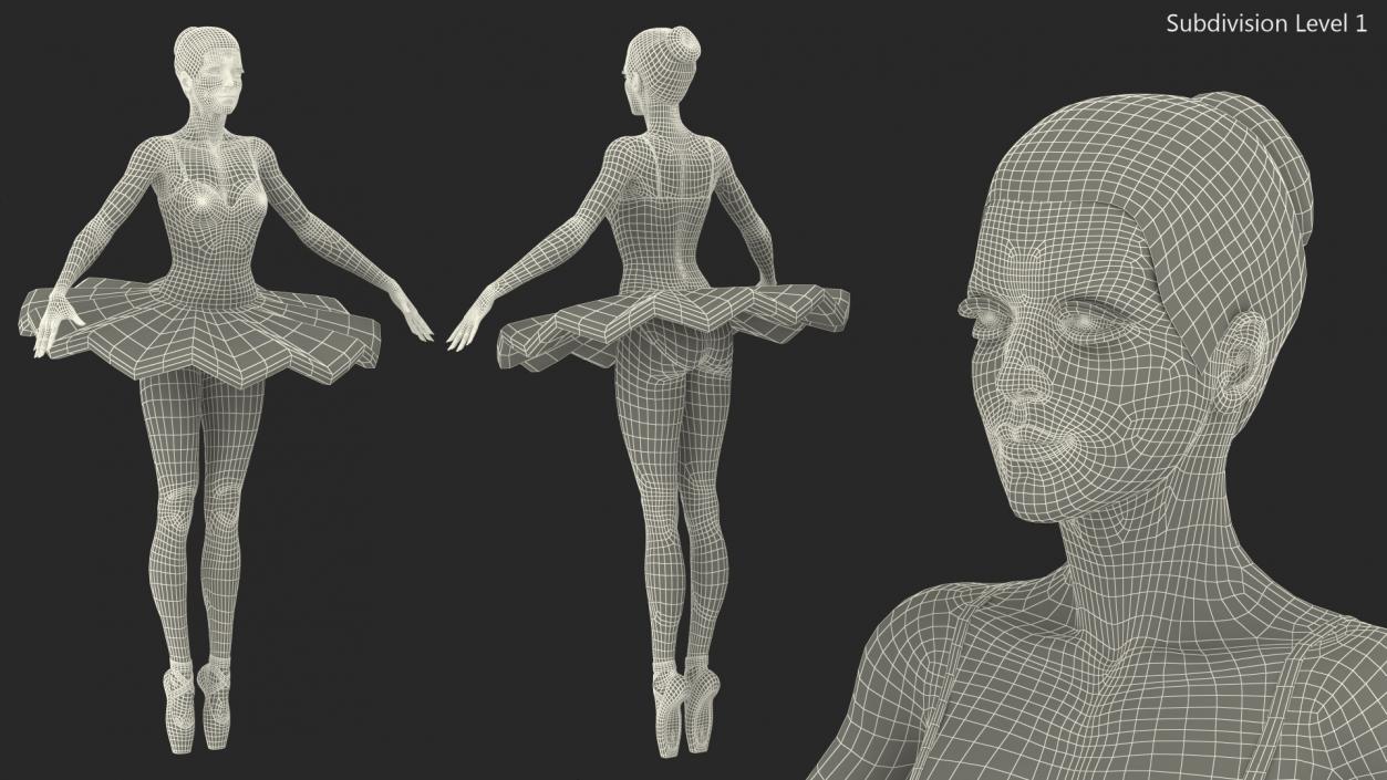 3D Ballerina Rigged