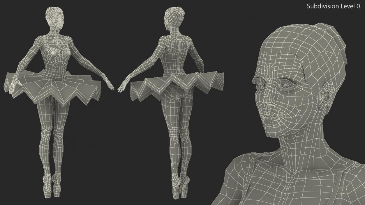 3D Ballerina Rigged