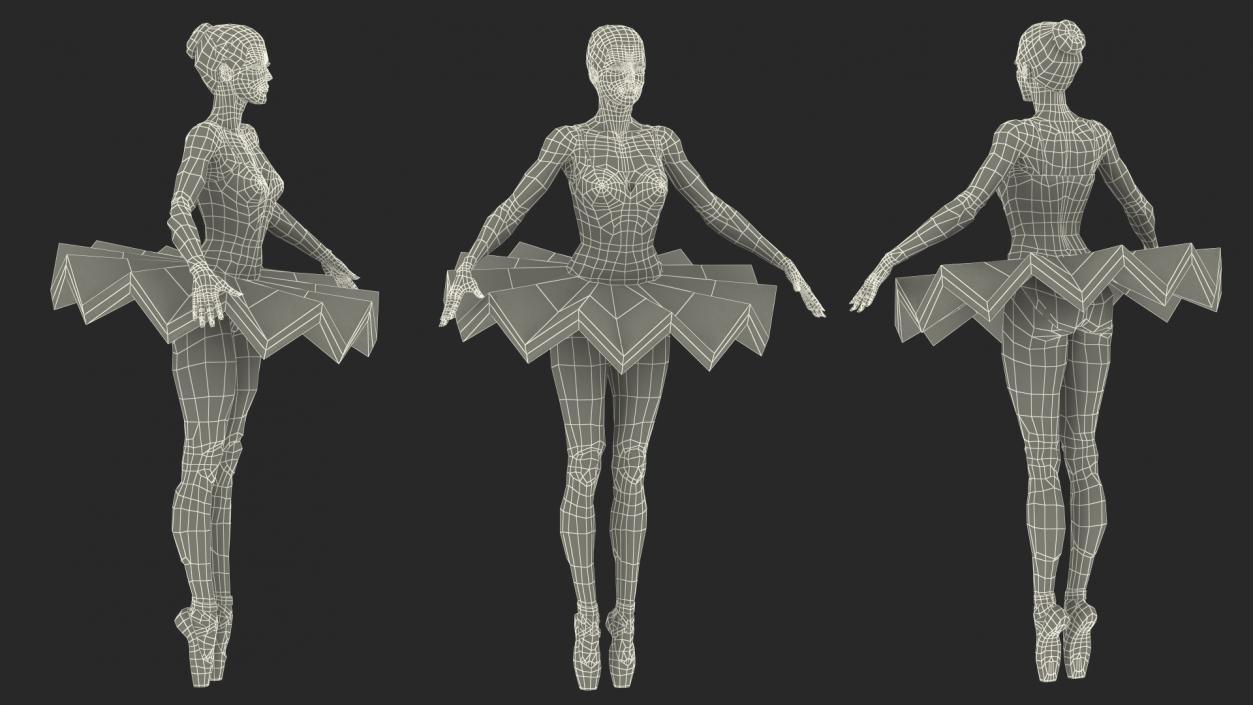 3D Ballerina Rigged