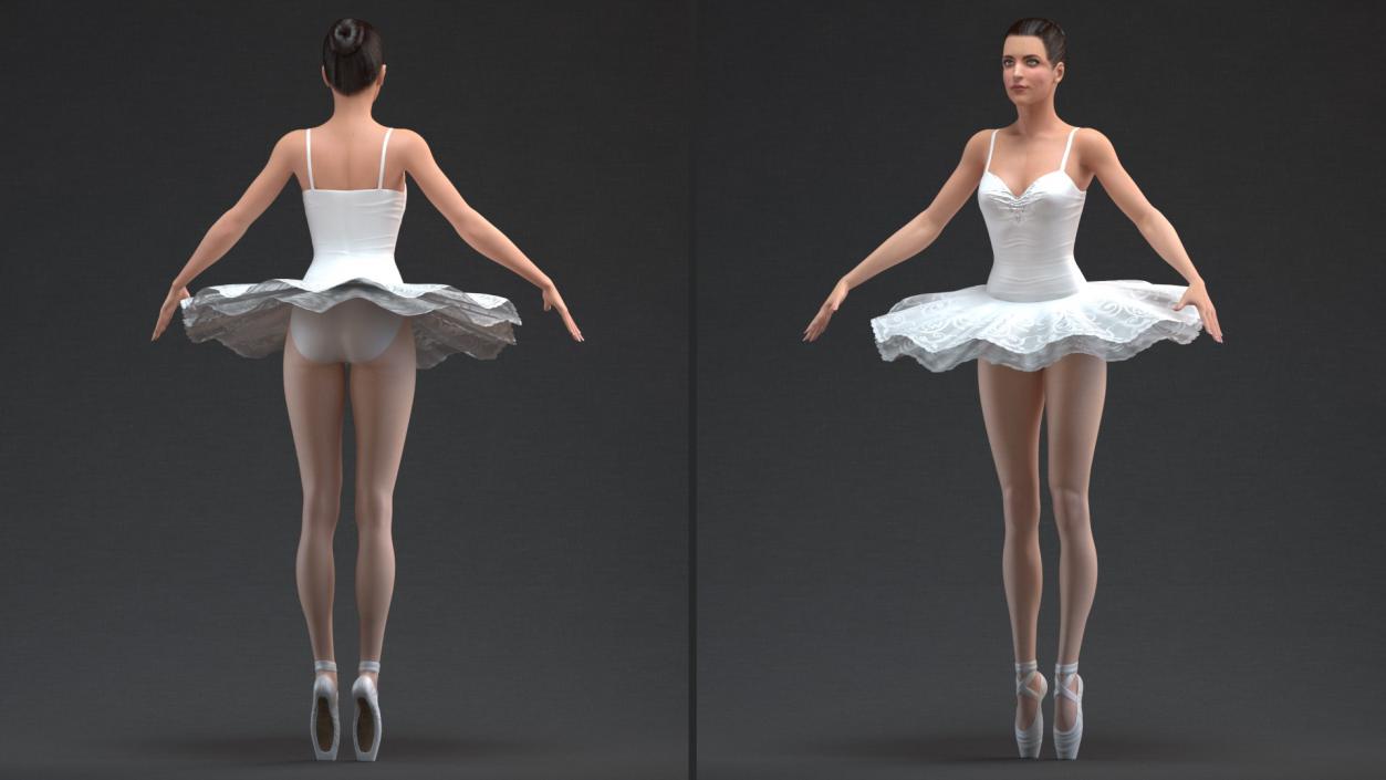 3D Ballerina Rigged