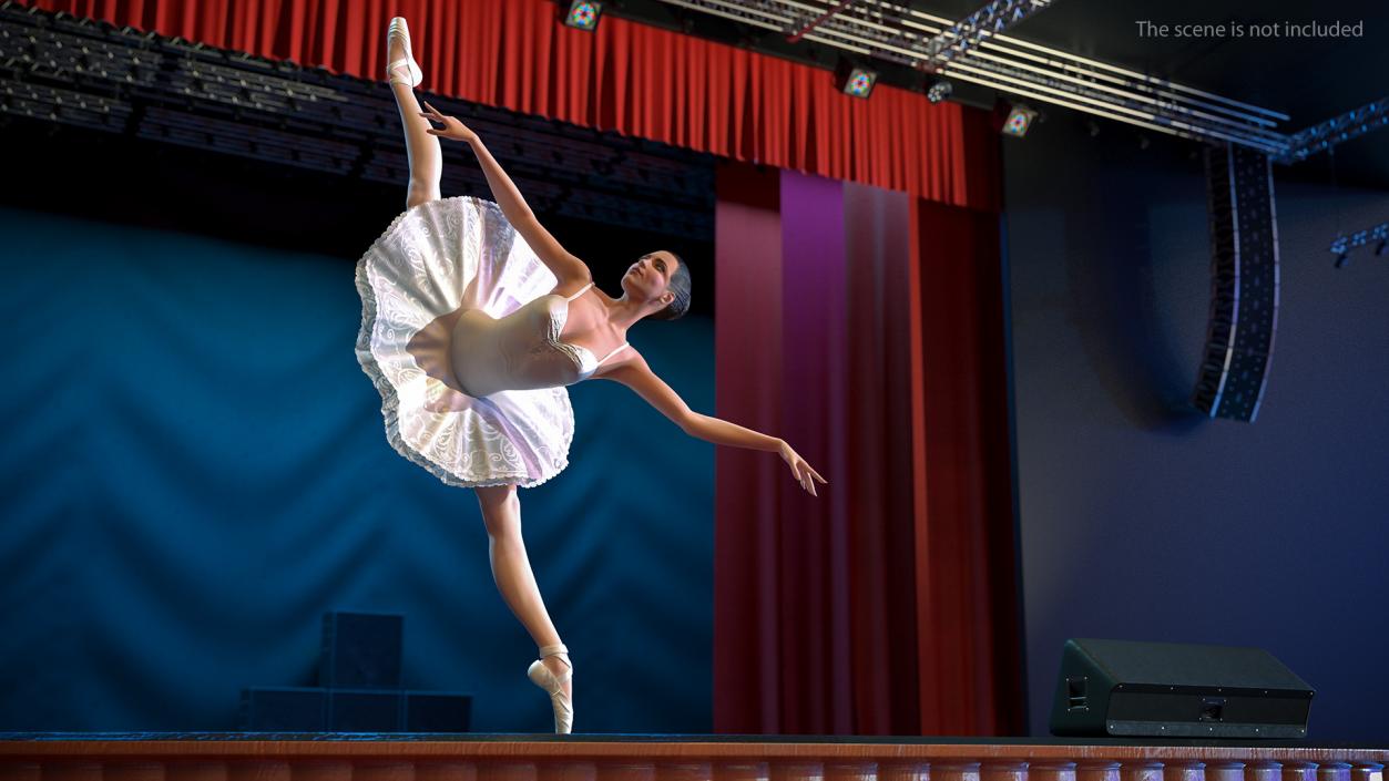 3D Ballerina Rigged