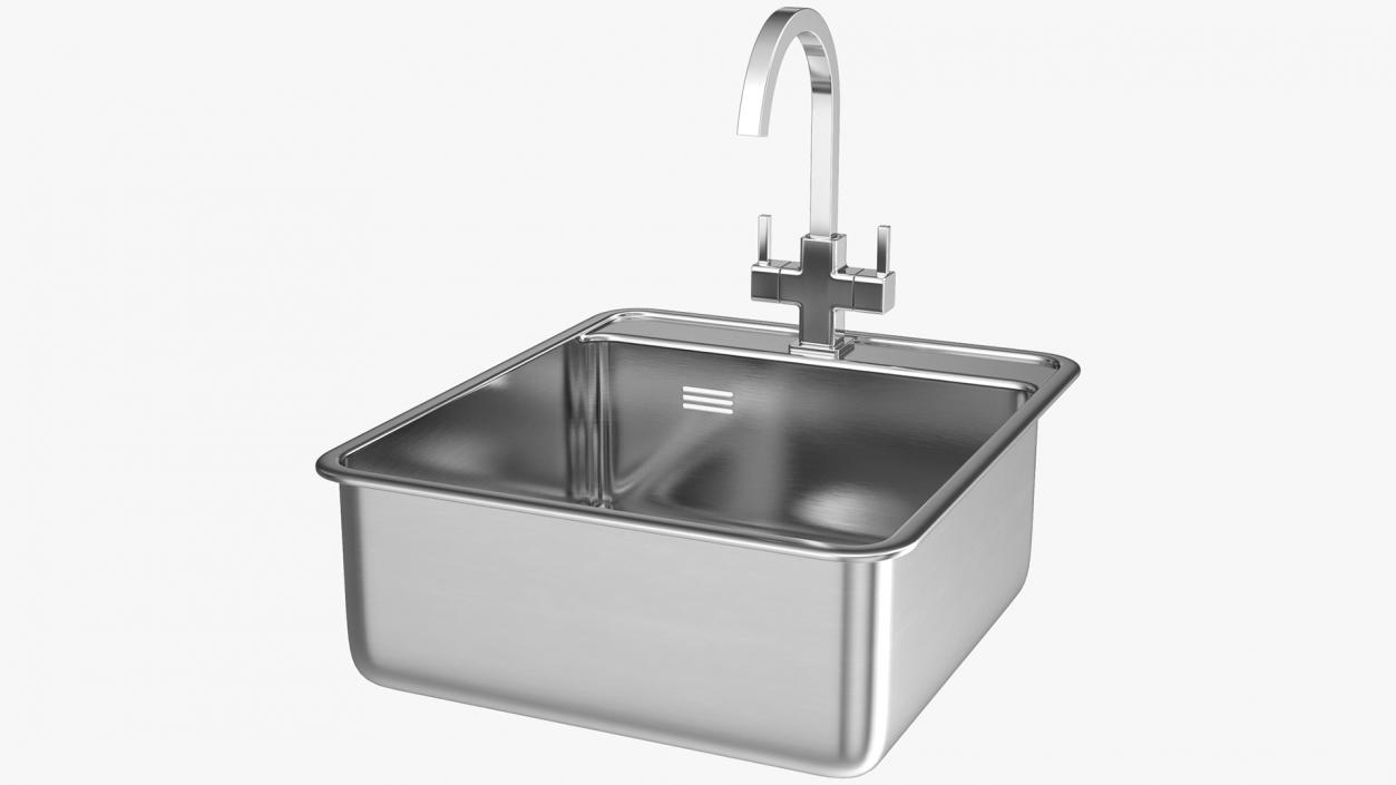 3D model Kitchen Sinks with Tap Collection 2