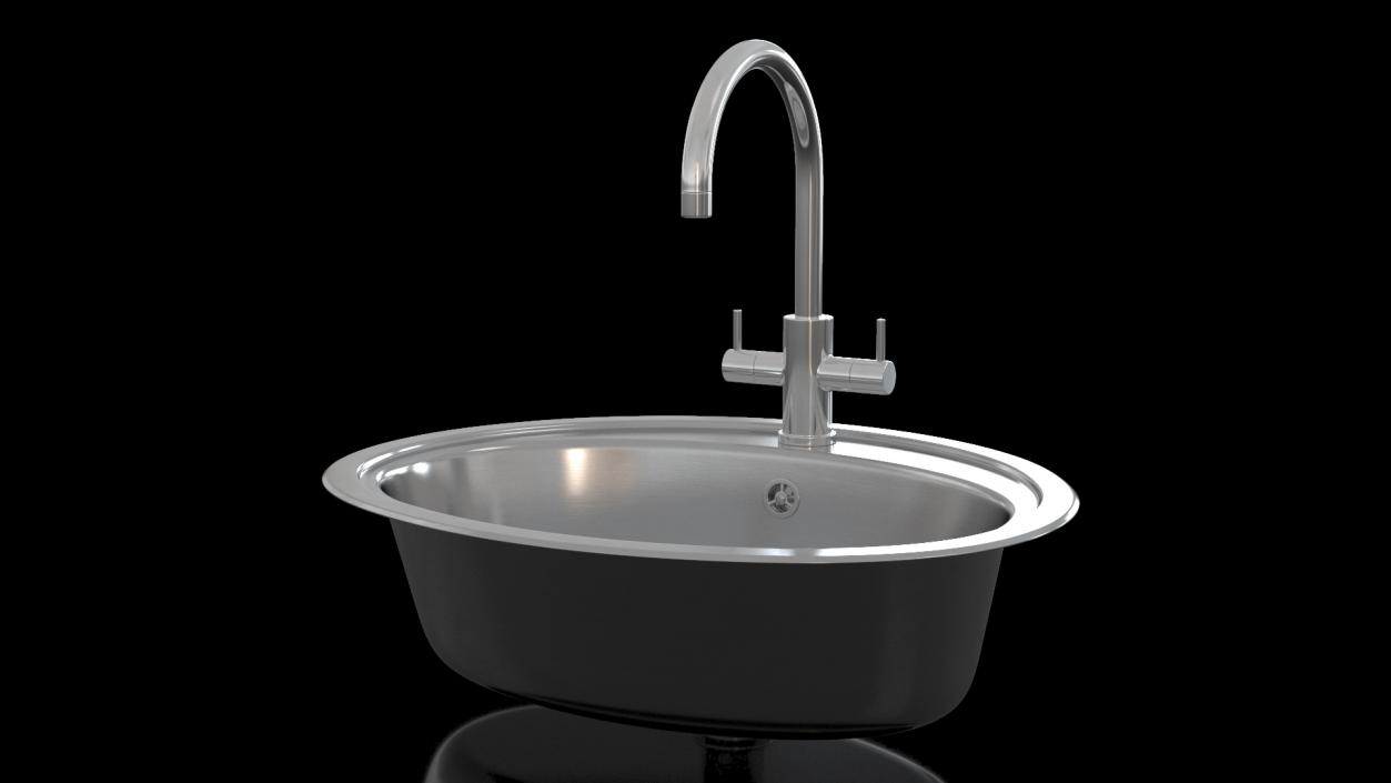 3D model Kitchen Sinks with Tap Collection 2