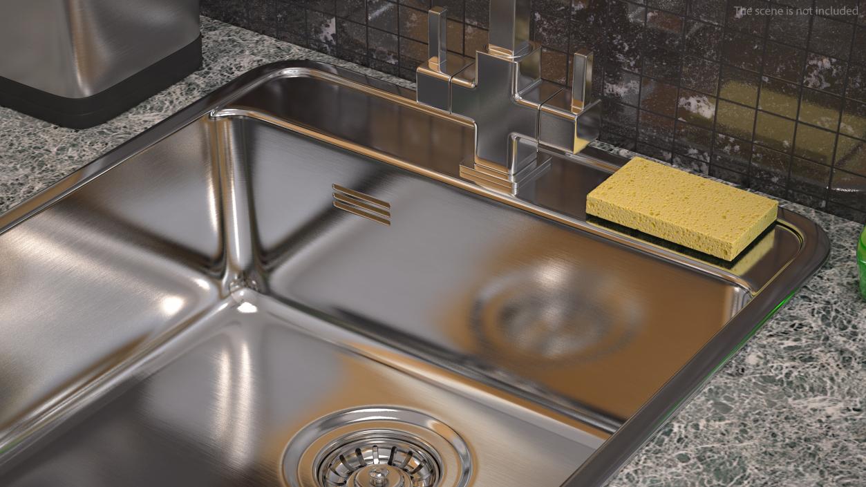 3D model Kitchen Sinks with Tap Collection 2