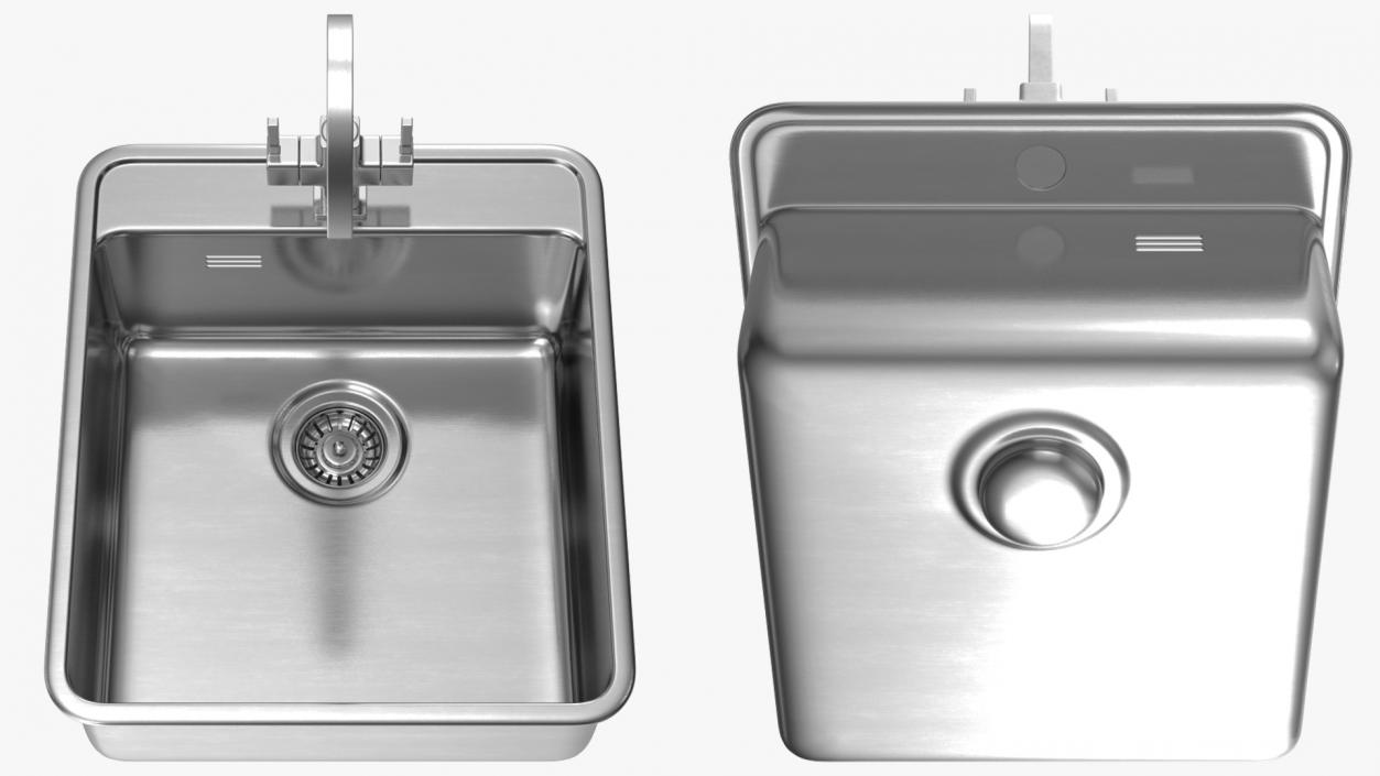 3D model Kitchen Sinks with Tap Collection 2