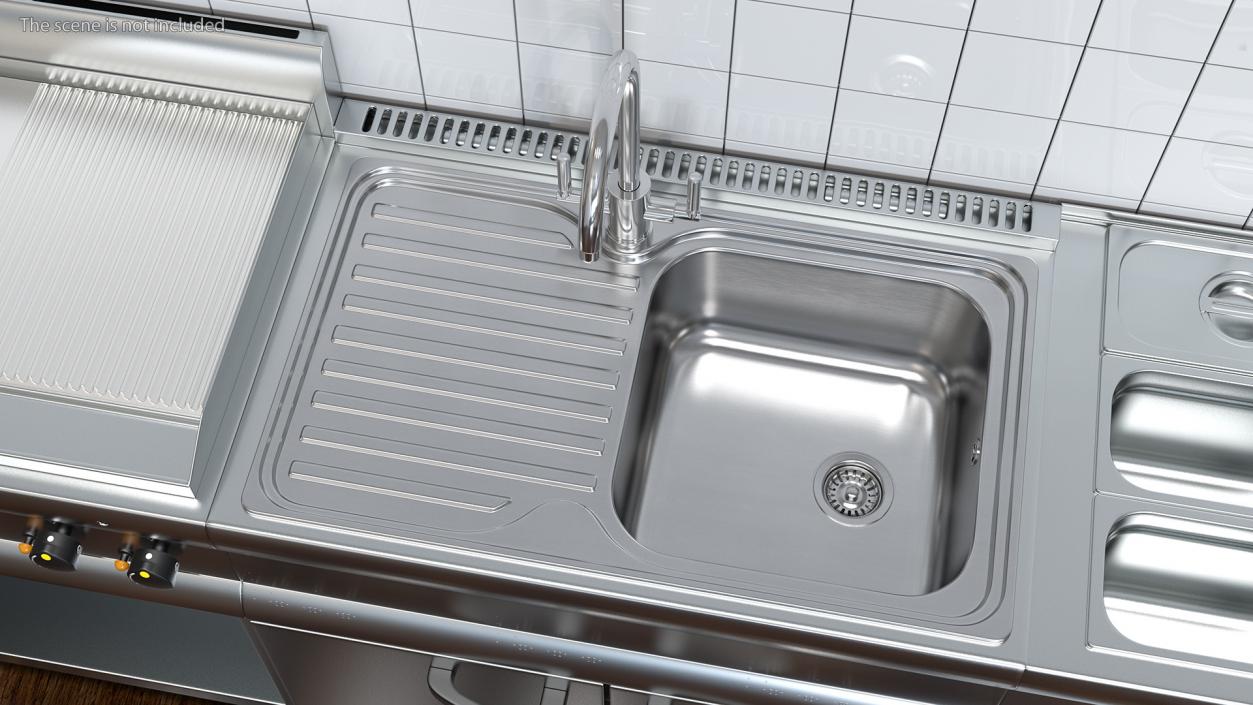 3D model Kitchen Sinks with Tap Collection 2