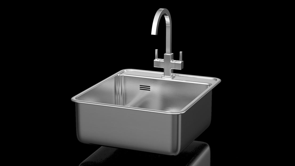 3D model Kitchen Sinks with Tap Collection 2