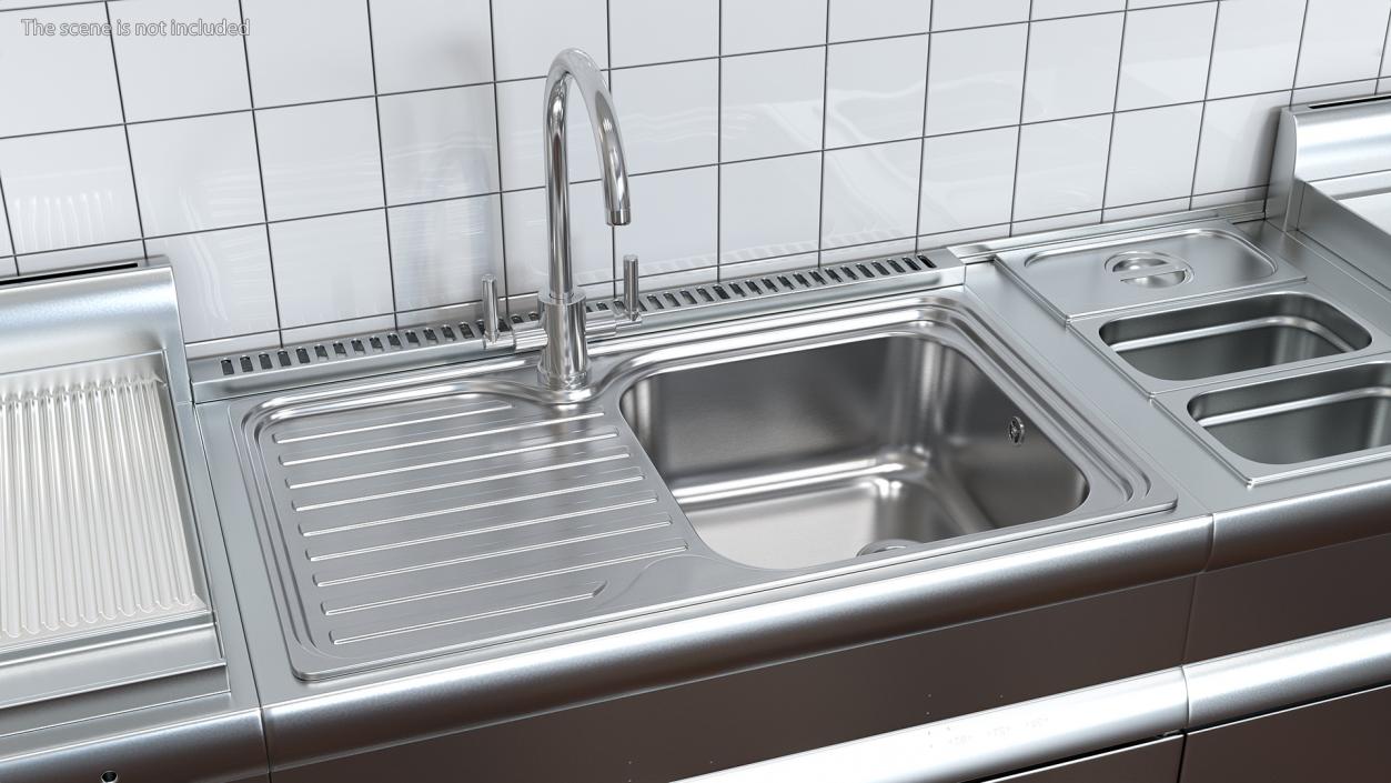 3D model Kitchen Sinks with Tap Collection 2