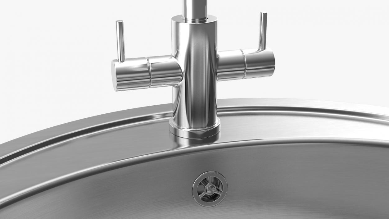 3D model Kitchen Sinks with Tap Collection 2