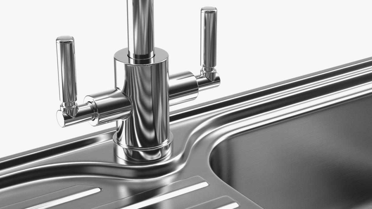 3D model Kitchen Sinks with Tap Collection 2