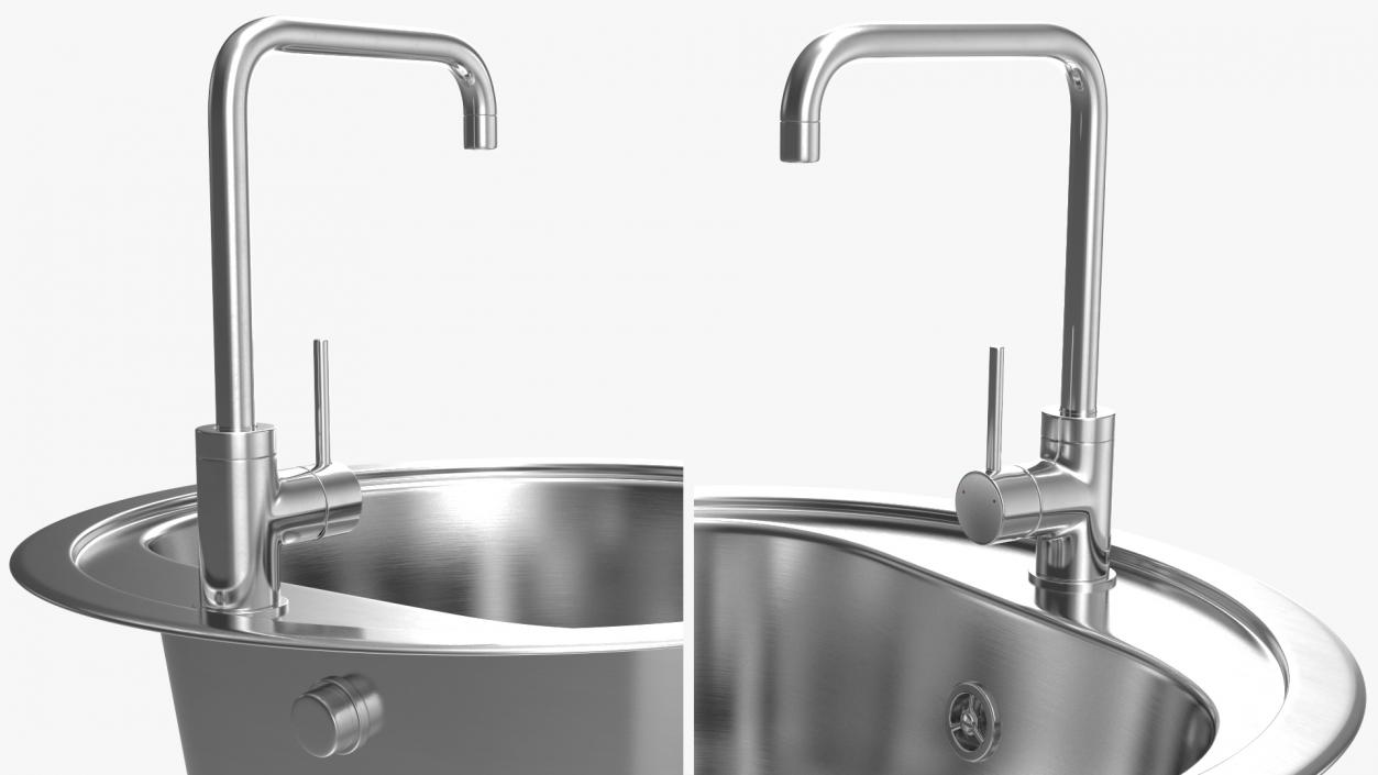 3D model Kitchen Sinks with Tap Collection 2