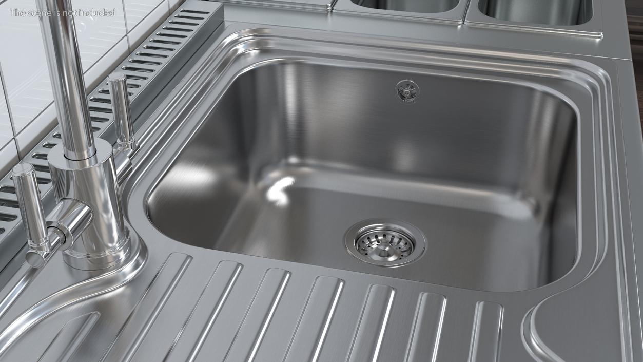 3D model Kitchen Sinks with Tap Collection 2