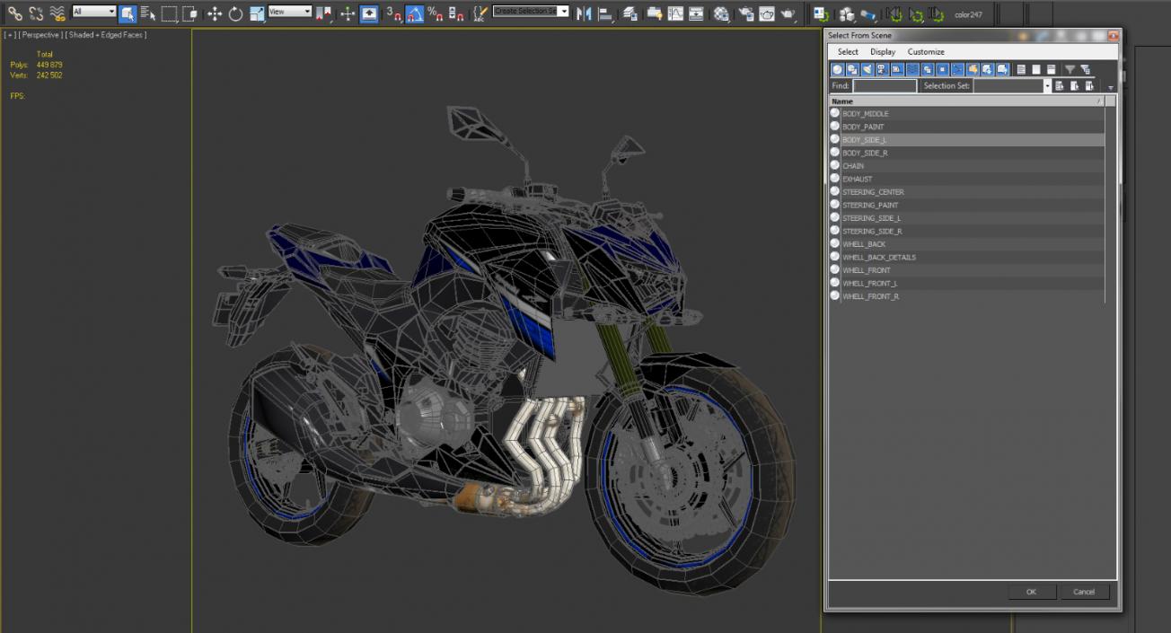 3D Standard Motorcycle Kawasaki Z800 2016 model