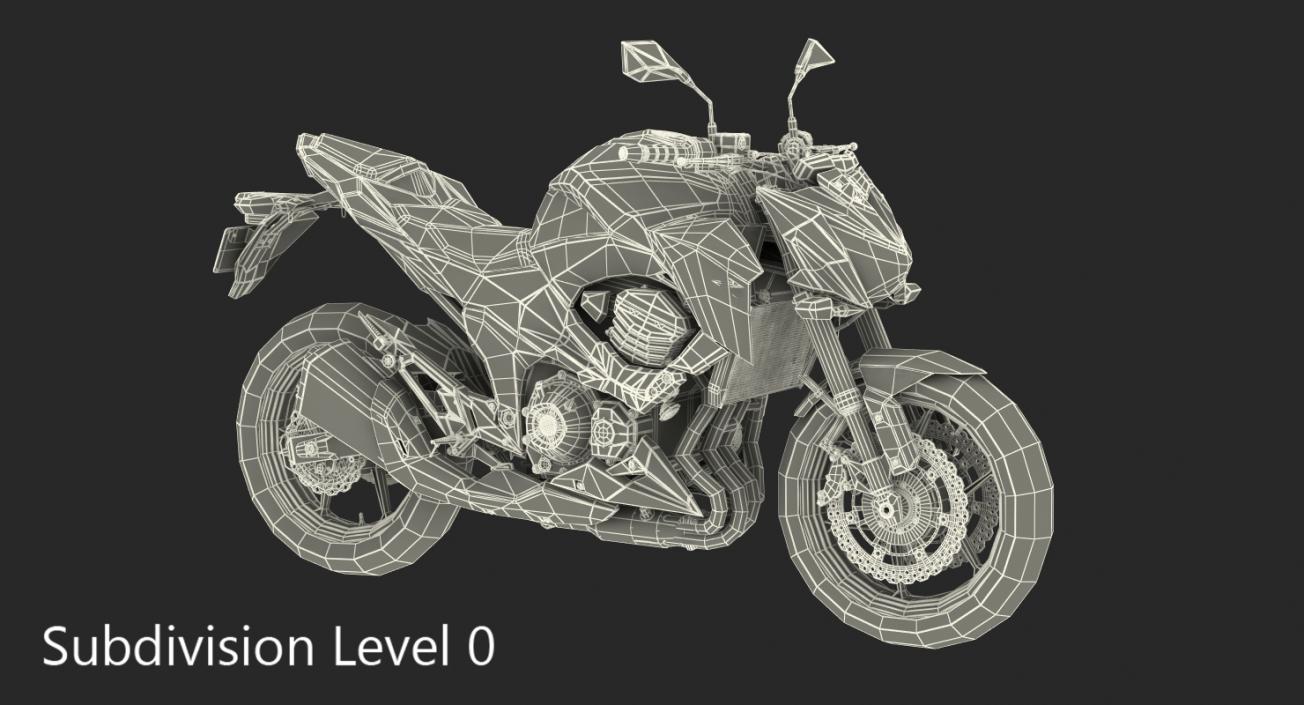 3D Standard Motorcycle Kawasaki Z800 2016 model