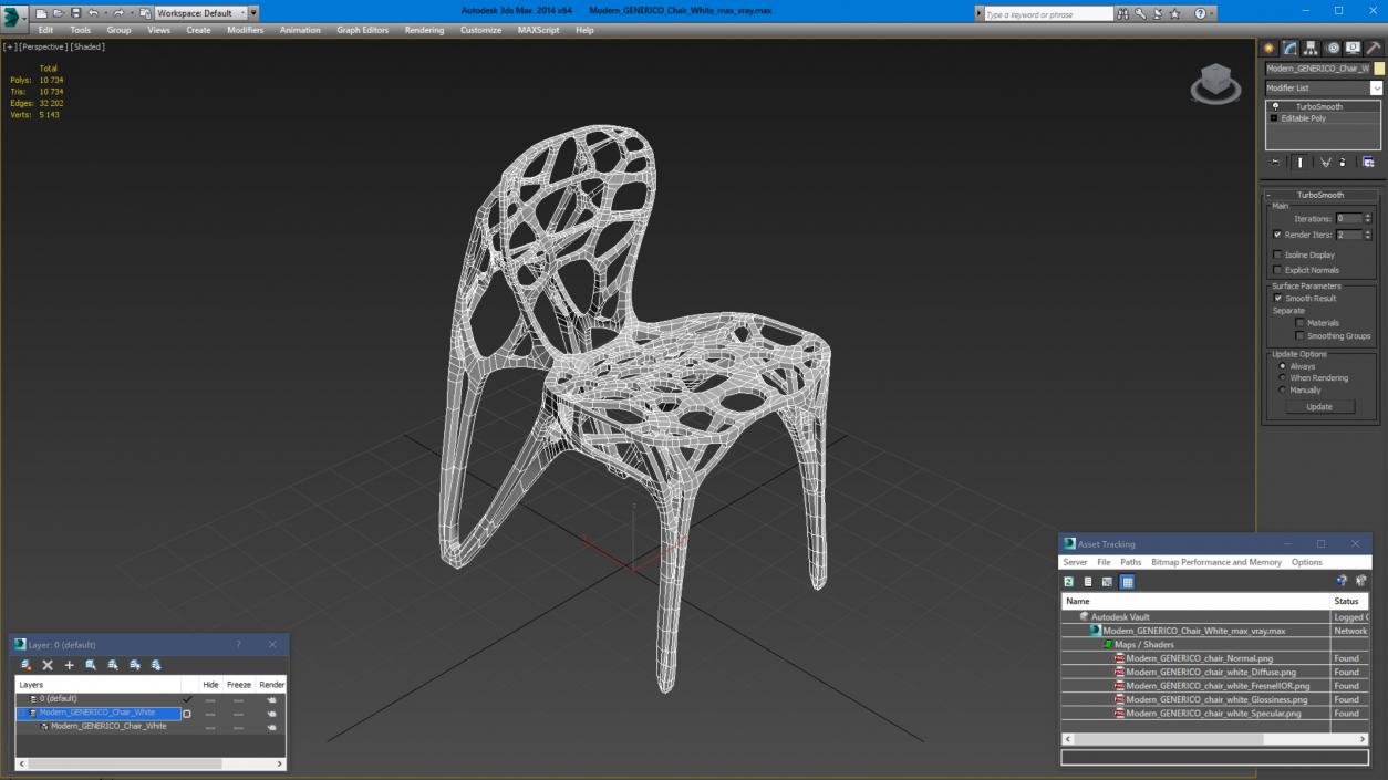 Modern GENERICO Chair White 3D