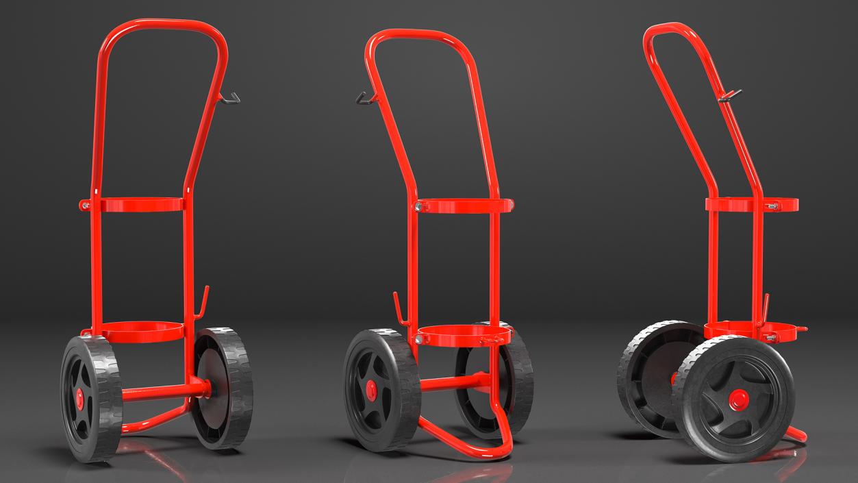 Trolley for Fire Extinguisher 3D model