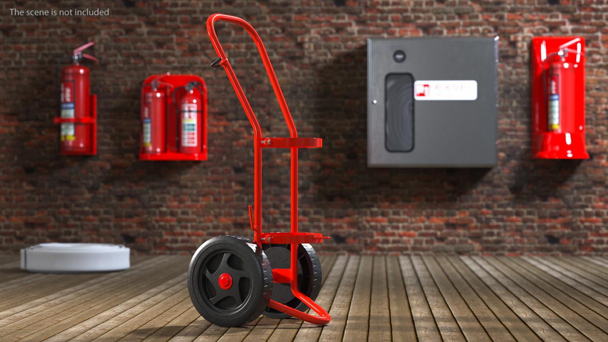 Trolley for Fire Extinguisher 3D model