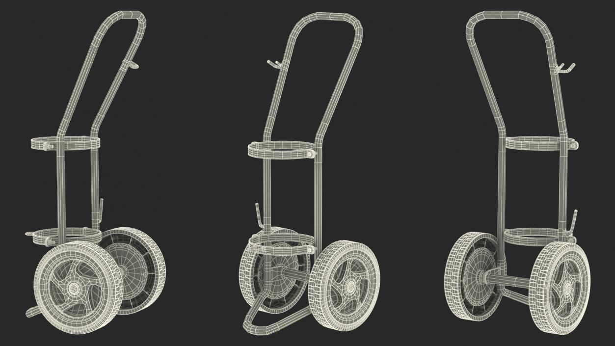 Trolley for Fire Extinguisher 3D model